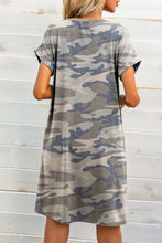 Load image into Gallery viewer, Scoop Neck Short Sleeve Pocket Dress