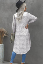 Load image into Gallery viewer, Striped Leopard Patchwork Duster Cardigan with Pockets
