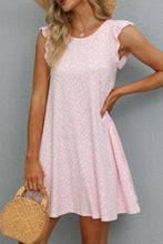 Load image into Gallery viewer, Butterfly Sleeve Round Neck Dress