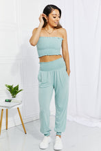 Load image into Gallery viewer, Zenana Full Size Stylish Comfort Smocked Tube Top & Joggers Set