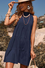 Load image into Gallery viewer, Tie Back Sleeveless Tiered Dress