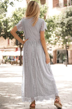 Load image into Gallery viewer, Scalloped Trim Lace Plunge Dress