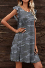 Load image into Gallery viewer, Butterfly Sleeve Round Neck Dress