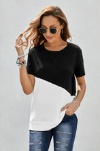Load image into Gallery viewer, Two-Tone Round Neck Tee