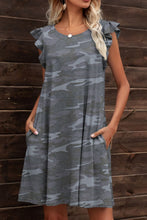 Load image into Gallery viewer, Butterfly Sleeve Round Neck Dress