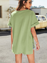 Load image into Gallery viewer, High-Low Side Slit V-Neck Tee