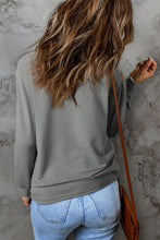 Load image into Gallery viewer, Distressed Long Raglan Sleeve Top