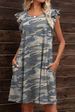 Load image into Gallery viewer, Butterfly Sleeve Round Neck Dress