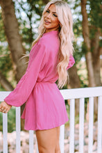 Load image into Gallery viewer, Textured Button Down Belted Dress