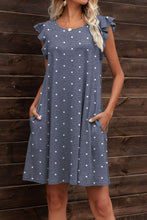 Load image into Gallery viewer, Butterfly Sleeve Round Neck Dress