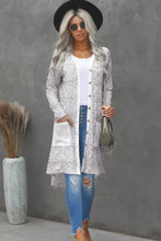 Load image into Gallery viewer, Striped Leopard Patchwork Duster Cardigan with Pockets