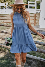 Load image into Gallery viewer, Sleeveless Frill Neck Tiered Dress