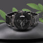 Engraved Black Chronograph Watch