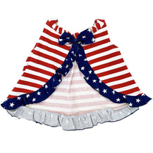 Load image into Gallery viewer, AnnLoren Baby Girls 4th Of July Swing Tank Top With Ruffle Trim And Bow