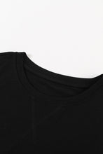 Load image into Gallery viewer, Color Block Side Slit Round Neck T-Shirt