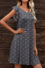 Load image into Gallery viewer, Butterfly Sleeve Round Neck Dress