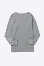 Load image into Gallery viewer, Distressed Long Raglan Sleeve Top