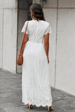Load image into Gallery viewer, Scalloped Trim Lace Plunge Dress