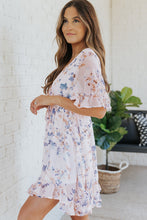 Load image into Gallery viewer, Floral Drawstring Waist Ruffled Surplice Dress