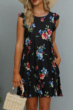 Load image into Gallery viewer, Butterfly Sleeve Round Neck Dress