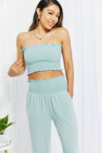 Load image into Gallery viewer, Zenana Full Size Stylish Comfort Smocked Tube Top & Joggers Set