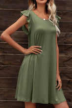 Load image into Gallery viewer, Butterfly Sleeve Round Neck Dress