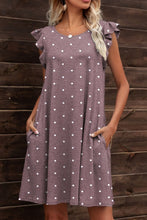Load image into Gallery viewer, Butterfly Sleeve Round Neck Dress