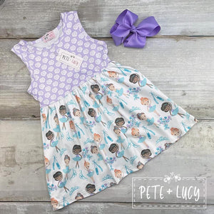 Pete & Lucy Ballerina Print Tank Dress