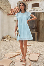 Load image into Gallery viewer, Ruffle Collar Flutter Sleeve Dress
