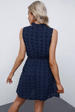 Load image into Gallery viewer, Swiss Dot Tie-Neck Sleeveless Dress
