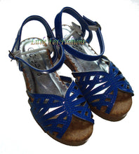 Load image into Gallery viewer, Jelly Beans Wedge Sandals in Royal Blue
