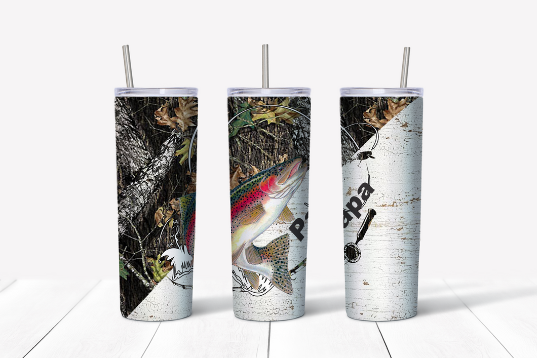 Trout Fishing Skinny 20oz Tumbler
