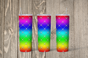 Rainbow Diamond Skinny 20oz Tumbler