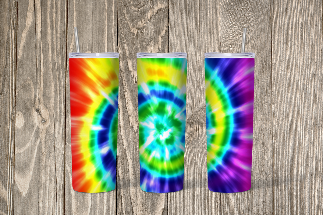 Rainbow Tie Dye Skinny 20oz Tumbler