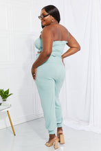 Load image into Gallery viewer, Zenana Full Size Stylish Comfort Smocked Tube Top &amp; Joggers Set
