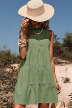 Load image into Gallery viewer, Tie Back Sleeveless Tiered Dress
