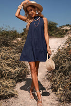 Load image into Gallery viewer, Tie Back Sleeveless Tiered Dress
