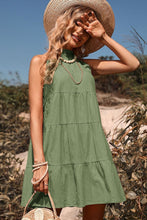 Load image into Gallery viewer, Tie Back Sleeveless Tiered Dress
