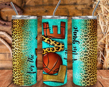 Load image into Gallery viewer, For The Love Of The Game Basketball Cheetah/Leopard Print Tumbler
